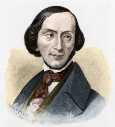 Porträtt av Hans Christian Andersen (1805-1875), dansk författare.