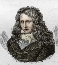 Porträtt av Henri Bernardin de Saint Pierre (Saint-Pierre eller St-Pierre), fransk författare (1737-1814). Gravyr från 1835.