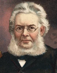 Porträtt av Henrik (Henri) Johan Ibsen (1828-1906), norsk dramatiker.