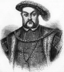 Porträtt av Henrik VIII, kung av England och Irland (1491-1547).