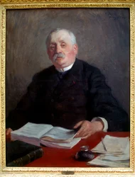 Porträtt av Hippolyte BERNHEIM (1840-1919) fransk läkare