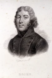 Porträtt av Hoche, gravyr från 1800-talet