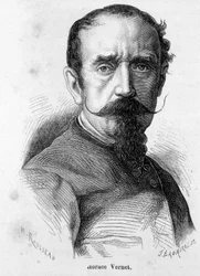 Porträtt av Horace Vernet (1789-1863), fransk målare och serietecknare, brinnande bonapartist, blev officiell målare av Napoleon III.