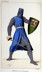 Porträtt av Hugh III, hertig av Bourgogne (11148-1192).