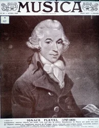Porträtt av Ignace Pleyel, österrikisk kompositör, pianist och förläggare (1757 - 1831).