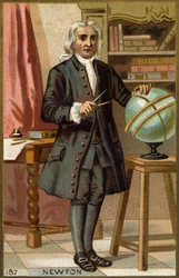Porträtt av Isaac Newton (1642-1727), engelsk matematiker, fysiker och astronom.