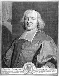 Porträtt av Jacques-Benigne (Jacques Benigne) Bossuet (1627 - 1704).