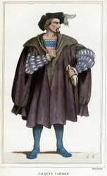 Porträtt av Jacques Cartier (1491 - 1557).