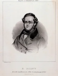 Porträtt av Jacques Fromental Halevy (gravyr)
