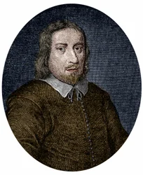 Porträtt av Jakob Bohme (eller Boehme) (1575-1624) tysk filosof och mystiker. Gravyr från 1600-talet.