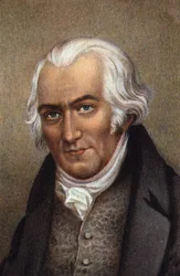 Porträtt av James Watt, skotsk ingenjör.