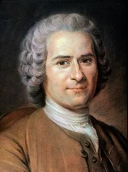 Porträtt av Jean Jacques Rousseau