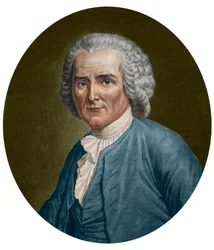 Porträtt av Jean Jacques Rousseau
