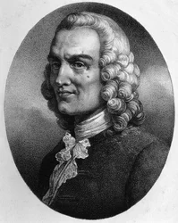 Porträtt av Jean-Philippe (Jean-Philippe) Rameau (1683-1764)