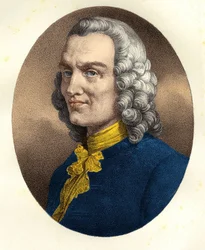 Porträtt av Jean-Philippe (Jean-Philippe) Rameau (1683 - 1764)