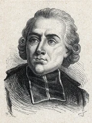 Porträtt av Jean Sibrake (Jean-Sibrakes) (eller Siffrein) abbe Maury (1746-1817), fransk kardinal och arkevek av Paris, medlem av Academy francaise - Gravyr från 1889