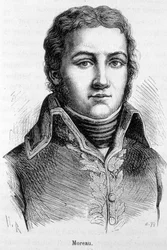 Porträtt av Jean Victor (Jean-Victor) Moreau (1763-1813), general francais.