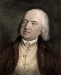 Porträtt av Jeremy Bentham (1748-1832), engelsk filosof, ekonom och teoretisk jurist