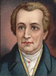Porträtt av Johann Wolfgang Goethe (1749 - 1832), tysk författare.