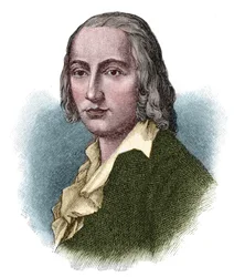 Porträtt av Johann Christian Friedrich Holderlin (1770-1843), tysk poet och romantisk tänkare.