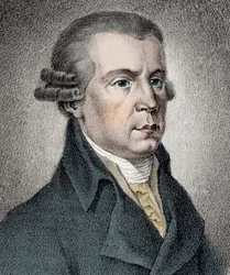 Porträtt av Johann Georg Albrechtsberger (1736-1809) österrikisk musiker -