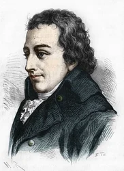 Porträtt av Johann Gottlieb Fichte. tysk filosof (1762 till 1814).