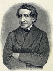 Porträtt av Johann Joseph Ignaz von Dollinger (1799 - 1890), Alllemand-präst och professor i kyrklig historia