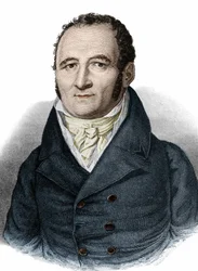 Porträtt av Johann Peter Hebel (1760-1826) tysk författare.