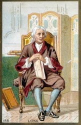 Porträtt av John Locke (1632-1704), engelsk filosof. 1800-talets kromolitografi.
