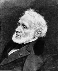 Porträtt av Joseph Nicolas Robert-Fleury (1797 - 1890).