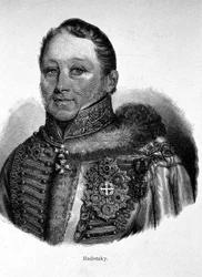 Porträtt av Joseph Radetzky, greve von Radetz (1766 - 1858), österrikisk fältmarskalk.
