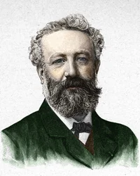 Porträtt av Jules Verne, fransk författare (1828-1905)