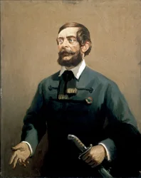 Porträtt av Lajos Kossuth, ungersk statsman och revolutionär, ca 1870 (målning)