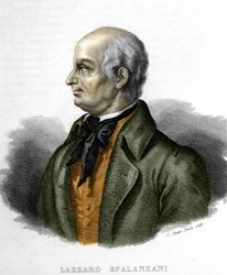 Porträtt av Lazzaro Spalanzani (eller Spallanzani), italiensk biolog (1729 - 1799)