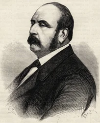 Porträtt av Ledru Rollin (Ledru-Rollin) (1807-1874), fransk politiker. Gravyr av 1800-talet.