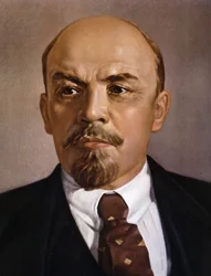 Porträtt av Lenin. Anonym målning, sd. 1900-talet.