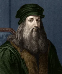 Porträtt av Leonardo da Vinci (1452-1519), italiensk målare.