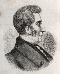 Porträtt av Louis Charles Bonaventure Pierre, greve av Mesnard 1769-1842 - gravyr