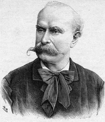 Porträtt av Louis Etienne Ernest Reyer, fransk tonsättare (1823 till 1909).