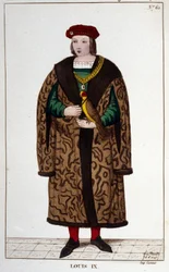 Porträtt av Ludvig IX eller Sankt Ludvig (1214 - 1270).