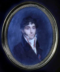 Porträtt av Louis Mathieu, greve av Molè (1781 - 1855), medaljong