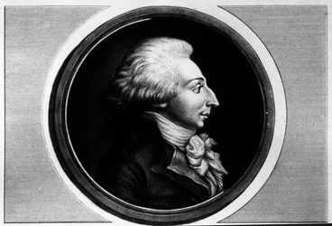 Porträtt av Louis Michel Lepeletier, markis av Saint-Fargeau (Saint Fargeau), konventets deputerad (1760-1793). Gravyr i "" Komplett samling av historiska målningar från den franska revolutionen, i tre volymer.""" 1804.
