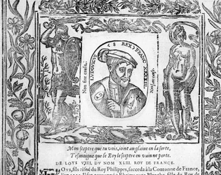 Porträtt av Ludvig VIII Lejonkungen av Frankrike från 1223 till 1226.
