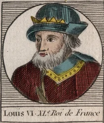 Porträtt av Ludvig VI, kallad The Fat - gravyr från "Instruction sur l