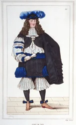 Porträtt av Ludvig XIV (1638 - 1715), kung av Frankrike.