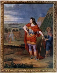 Porträtt av Ludvig XIV klädd som romersk kejsare.