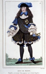 Porträtt av Louis de France, hertig av Bourgogne (1682 - 1712) känd som "Den store dauphinen". Gravyr från 1830.