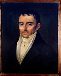 Porträtt av Ludovico (Lodovico) Antonio Brizzi (1766-1837) italiensk musiker Anonym målning. 1800-talet. Bologna, civilt bibliografiskt museum