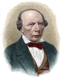Porträtt av Ludwig Uhland (1787-1862), tysk romantisk poet.