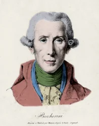 Porträtt av Luigi Boccherini. (1743 - 1805). italiensk kompositör.